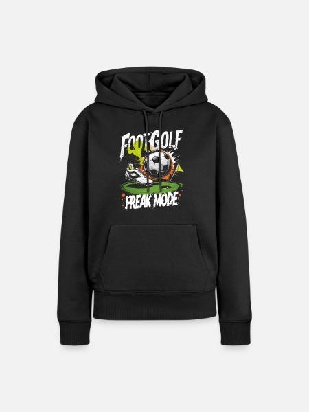 Footgolf Fußballgolf - Frauen Premium Bio Hoodie - Schwarz
