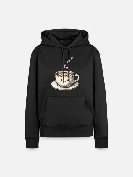Kirschblüten Sakura Kirschblüte - Frauen Premium Bio Hoodie - Schwarz