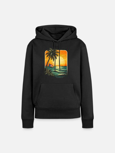 Puerto Rico Boricua - Frauen Premium Bio Hoodie - Schwarz