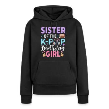 Sœur de la fille d’anniversaire de la K-Pop - Sweat à capuche Premium bio Femme - noir - Devant - Julia (174cm)