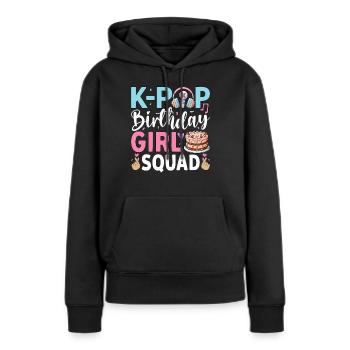 Escouade des filles d’anniversaire K-Pop - Sweat à capuche Premium bio Femme - noir - Devant - Julia (174cm)