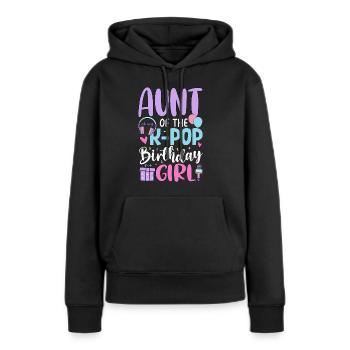 Tante de la fille d’anniversaire de K Pop - Sweat à capuche Premium bio Femme - noir - Devant - Julia (174cm)