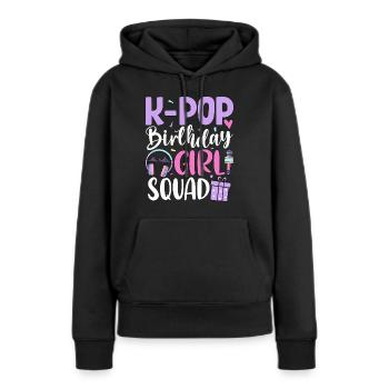 Équipe des filles d’anniversaire K Pop - Sweat à capuche Premium bio Femme - noir - Devant - Julia (174cm)