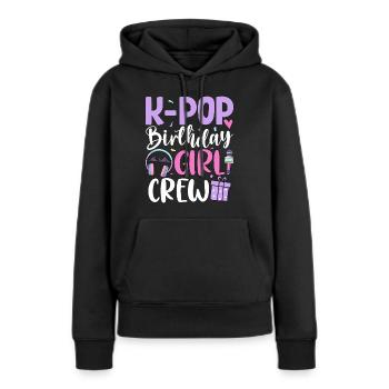 K Pop Équipe des Filles d’Anniversaire - Sweat à capuche Premium bio Femme - noir - Devant - Julia (174cm)