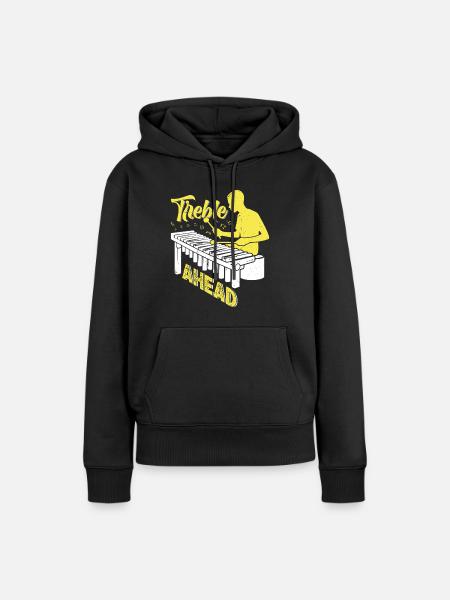 Marimbaspieler, Triple vor Percussion Marimbist - Frauen Premium Bio Hoodie - Schwarz