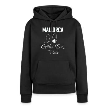 Majorque, les filles en tournée - Sweat à capuche Premium bio Femme - noir - Devant - Julia (174cm)