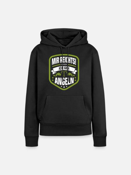 Angeln - Frauen Premium Bio Hoodie - Schwarz