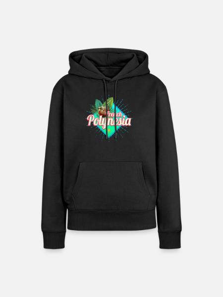 Französisch-Polynesien im Pazifik Insel Souvenir - Frauen Premium Bio Hoodie - Schwarz