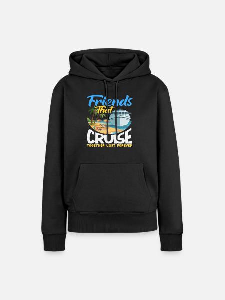 Freunde Kreuzfahrt Gemeinsam Urlaub Reise - Frauen Premium Bio Hoodie - Schwarz