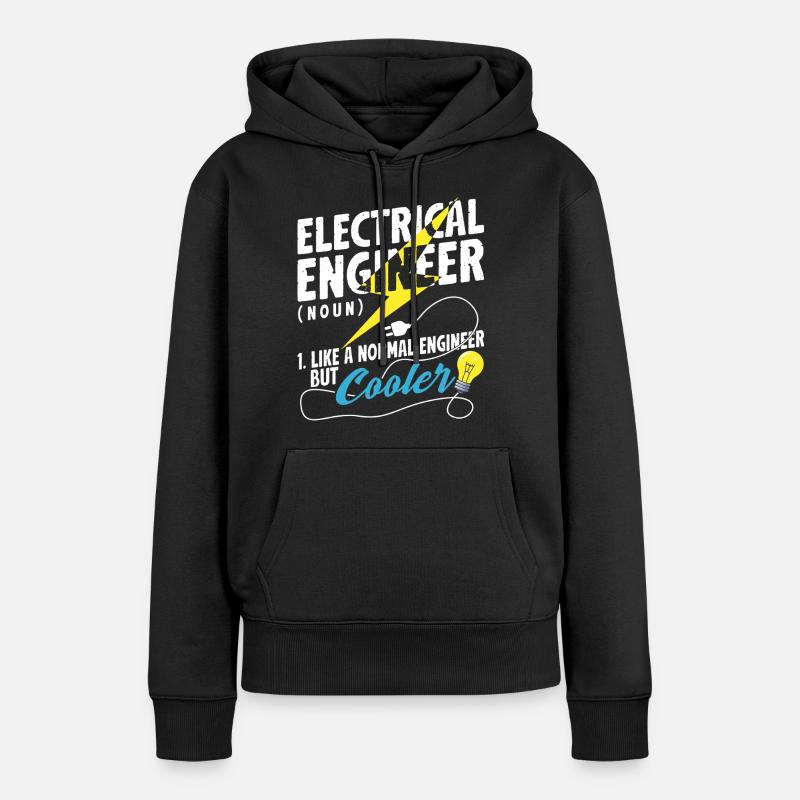 Electrical Engineer Definition Cool Funny - Women’s Premium Organic Hoodie - black