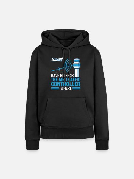 Air Traffic Controller Fluglotse Geschenk - Frauen Premium Bio Hoodie - Schwarz