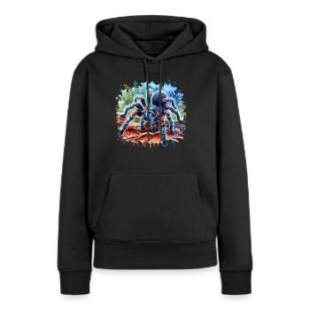 Cadeau de la tarentule saphir Gooty - Sweat à capuche Premium bio Femme - noir - Devant - Julia (174cm)