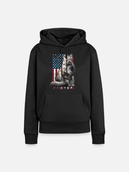 Maine Coon US Maine Coon - Frauen Premium Bio Hoodie - Schwarz