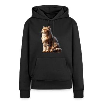 Exotische Kurzhaarkatze - Frauen Premium Bio Hoodie - Schwarz - Vorne - Julia (174cm)