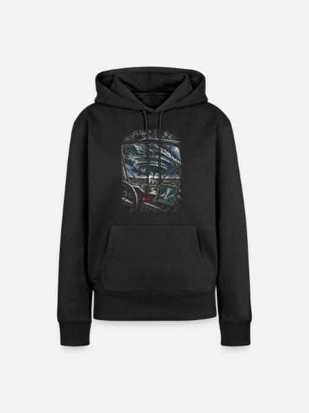 Sturmjäger Meteorologe - Frauen Premium Bio Hoodie - Schwarz