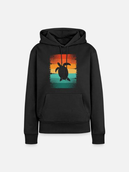 Schildkröte - Frauen Premium Bio Hoodie - Schwarz