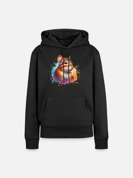 Aguti Motiv - Frauen Premium Bio Hoodie - Schwarz