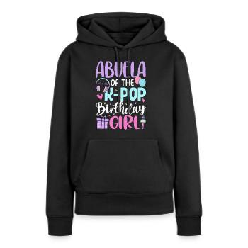 Abuela de la fille d’anniversaire K-Pop - Sweat à capuche Premium bio Femme - noir - Devant - Julia (174cm)