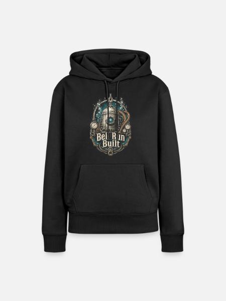 Tiefseearbeiter Bell Run Built - Frauen Premium Bio Hoodie - Schwarz