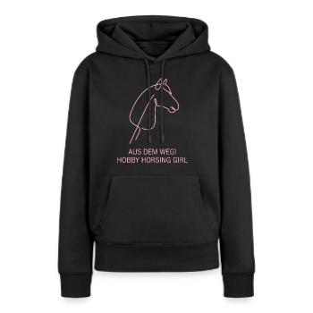 Hobby Horsing Girl Pferd - Frauen Premium Bio Hoodie - Schwarz - Vorne - Julia (174cm)