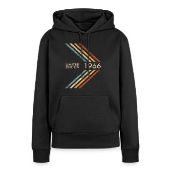 1966 Limited Edition Geburtstag Herren Damen Retro - Frauen Premium Bio Hoodie - Schwarz - Vorne - Julia (174cm)