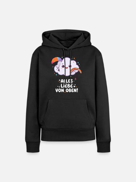 Fallschirmspringen Alles Liebe Von Oben - Frauen Premium Bio Hoodie - Schwarz