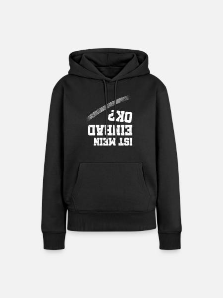 Ist mein Einrad Ok? - Frauen Premium Bio Hoodie - Schwarz