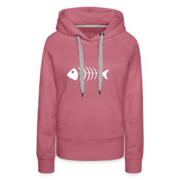 Poisson - Sweat à capuche Premium bio Femme - mauve - Devant - Isabella (175cm)
