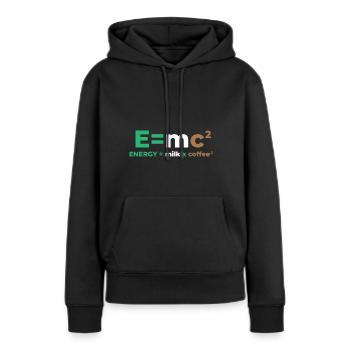 Kaffee mit Milch Milchkaffee Latte Macchiato - Frauen Premium Bio Hoodie - Schwarz - Vorne - Julia (174cm)