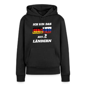 Russland Deutschland Russe Beste 2 Ländern rassia - Frauen Premium Bio Hoodie - Schwarz - Vorne - Julia (174cm)