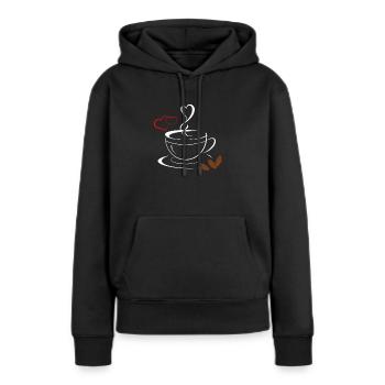 Kaffee liebe Kaffeetrinker Koffein i love coffee - Frauen Premium Bio Hoodie - Schwarz - Vorne - Julia (174cm)