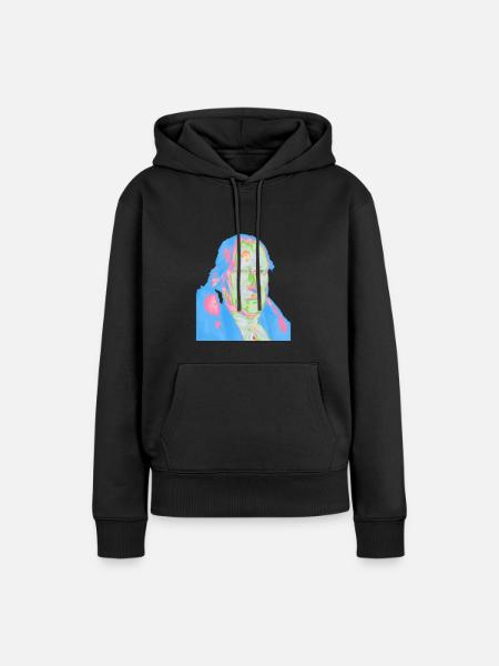Georg Friedrich Wilhelm Hegel pop art - Sweat à capuche Premium bio Femme - noir