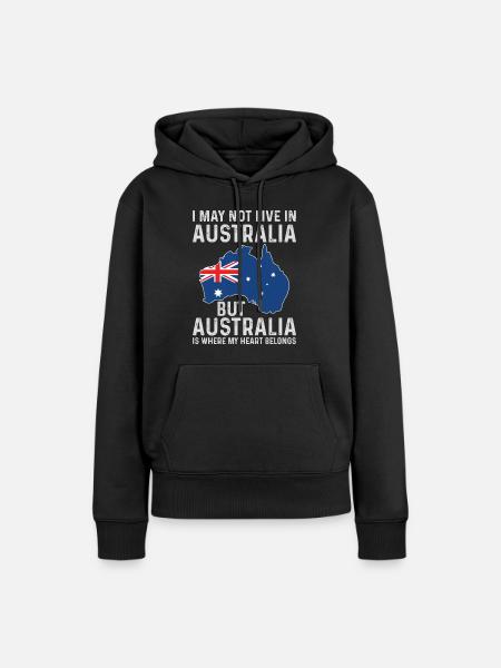 Australien Australier Flagge Fahne Urlaub Spruch - Frauen Premium Bio Hoodie - Schwarz