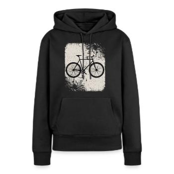 Fahrrad Vintage Style - Fahrradmotiv - Frauen Premium Bio Hoodie - Schwarz - Vorne - Julia (174cm)