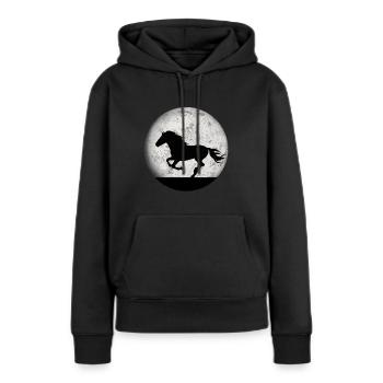 Pferde Pferd Reiten Reitsport Mädchen Frauen Shirt - Sweat à capuche Premium bio Femme - noir - Devant - Julia (174cm)