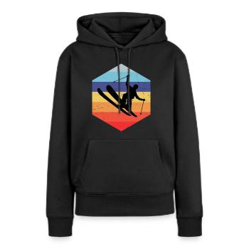 Slopestyle Damen Freestyle Ski Ski Freestyle - Frauen Premium Bio Hoodie - Schwarz - Vorne - Julia (174cm)