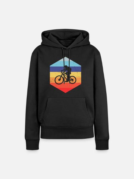 Radfahren Radsport Mountainbike Radfahrer - Dame Premium hoodie, økologisk bomuld - sort