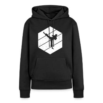 Kickboxer Kickboxing Femmes Kickboxing Kickboxing - Sweat à capuche Premium bio Femme - noir - Devant - Julia (174cm)
