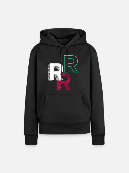 R - Frauen Premium Bio Hoodie - Schwarz