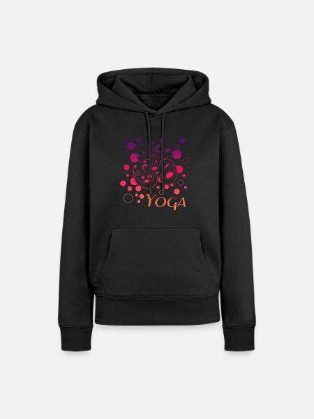 Yoga Om Namaste - Frauen Premium Bio Hoodie - Schwarz