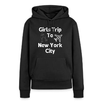 Voyage de filles à New York EVJ - Sweat à capuche Premium bio Femme - noir - Devant - Julia (174cm)