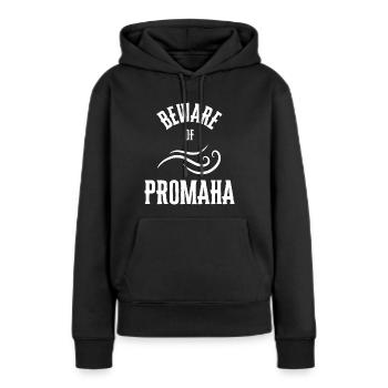 Beware of Promaha - Women’s Premium Organic Hoodie - black - Front - Julia (174cm)