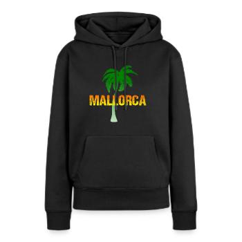 Majorque - Sweat à capuche Premium bio Femme - noir - Devant - Julia (174cm)