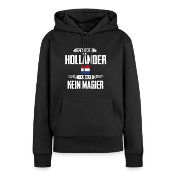 Ich bin Holländer - Frauen Premium Bio Hoodie - Schwarz - Vorne - Julia (174cm)