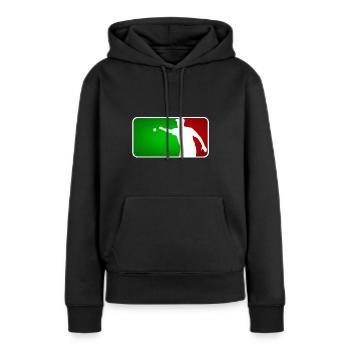 Petanque Boule Petanca Major League Style ITALY - Frauen Premium Bio Hoodie - Schwarz - Vorne - Julia (174cm)