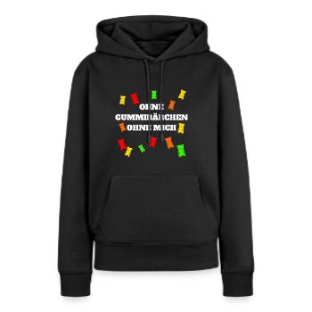 Without gummy bears, without me - Women’s Premium Organic Hoodie - black - Front - Julia (174cm)