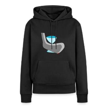 Les fragiles - Sweat à capuche Premium bio Femme - noir - Devant - Julia (174cm)