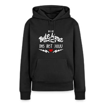 Für Die Beste Mama - Frauen Premium Bio Hoodie - Schwarz - Vorne - Julia (174cm)
