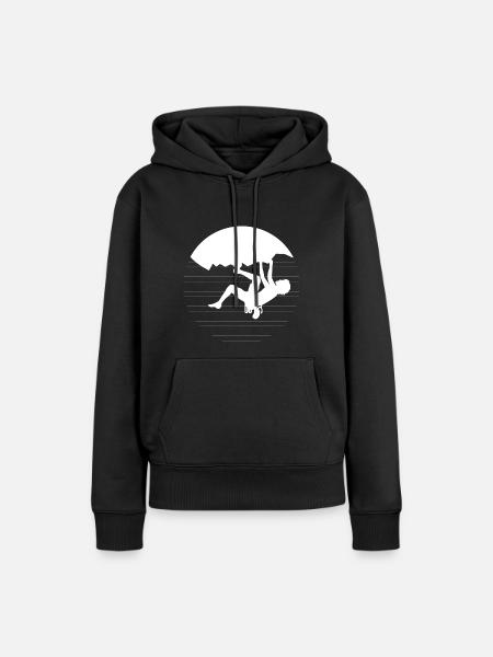Escalade Escalade Alpinisme Mur d’escalade - Sweat à capuche Premium bio Femme - noir