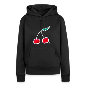 * BAM * be_cherry - Women’s Premium Organic Hoodie - black - Front - Julia (174cm)